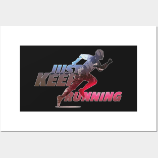 Marathon Vintage Retro Design, Just Keep Running Posters and Art